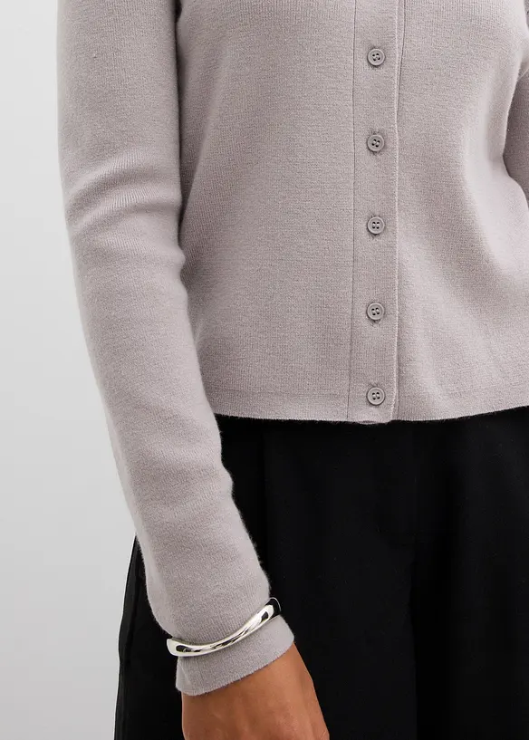 Gilet court en fine maille, bonprix