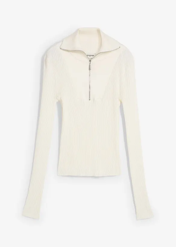 T-shirt doux et côtelé en viscose mélangée, bonprix