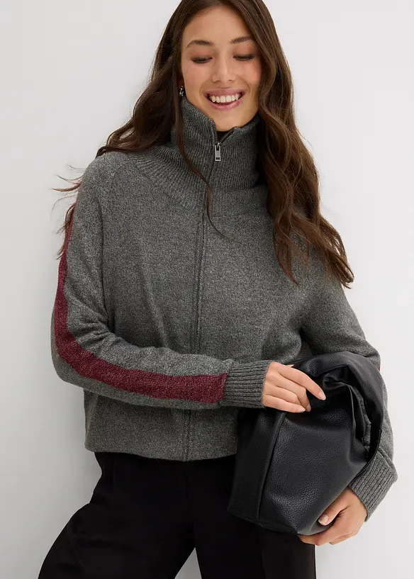 Gilet en maille douce de laine mélangée, bonprix