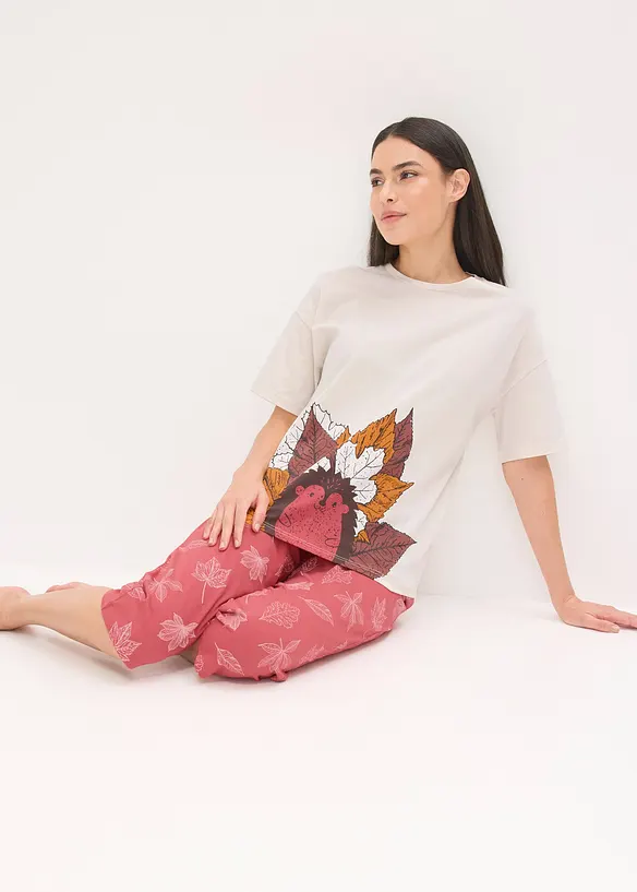 Pyjama corsaire 100% coton, bonprix