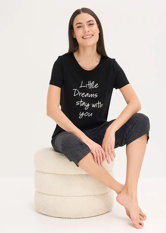 Pyjama corsaire 100% coton, bonprix