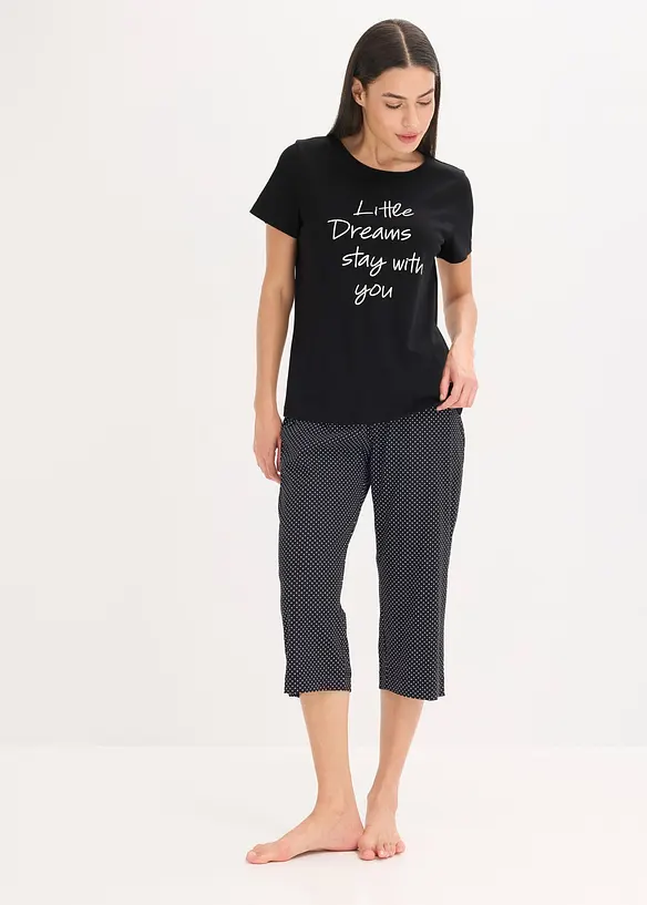 Pyjama corsaire 100% coton, bonprix