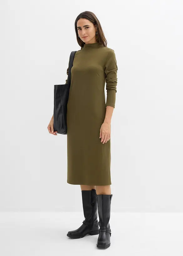 Robe en jersey milano à col montant, bonprix