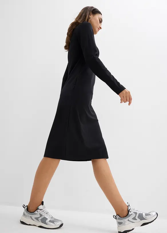 Robe en jersey milano à col montant, bonprix