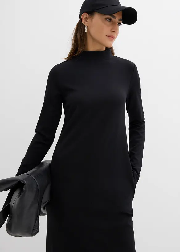 Robe en jersey milano à col montant, bonprix