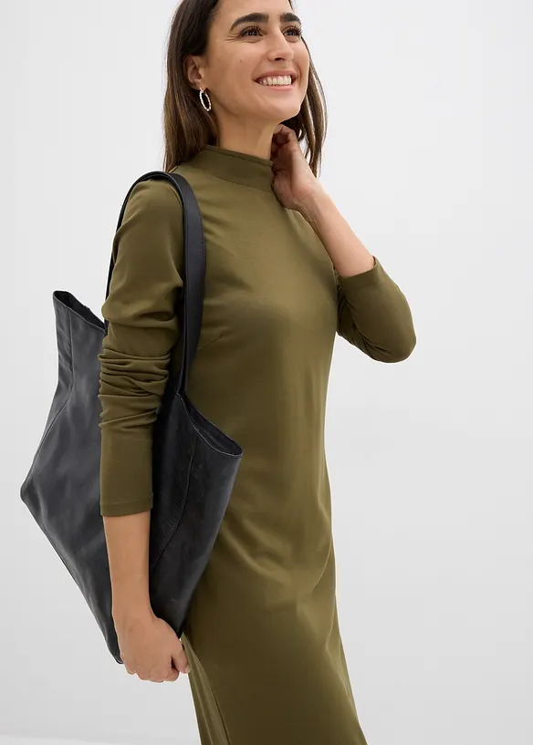 Robe en jersey milano à col montant, bonprix