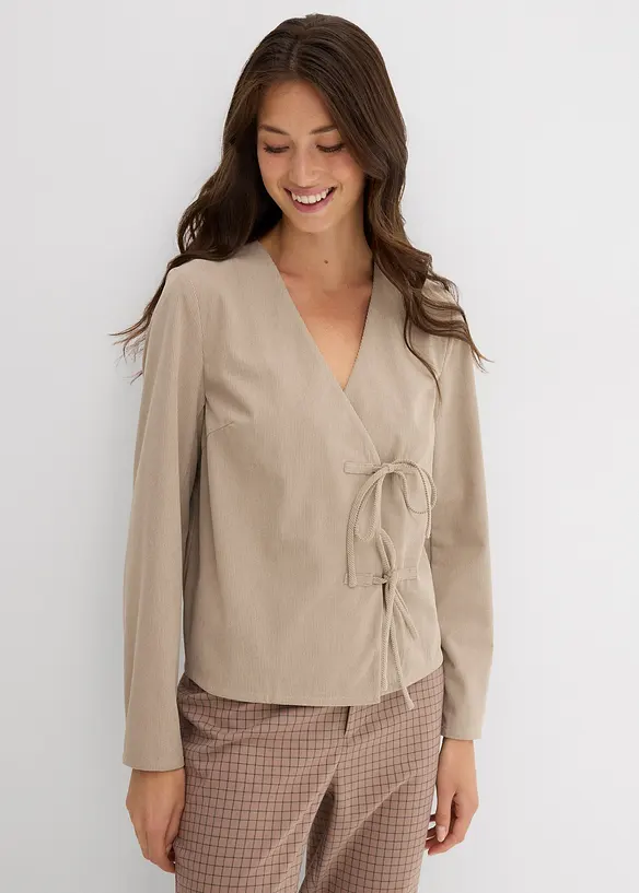 Chemisier en velours milleraies, bonprix