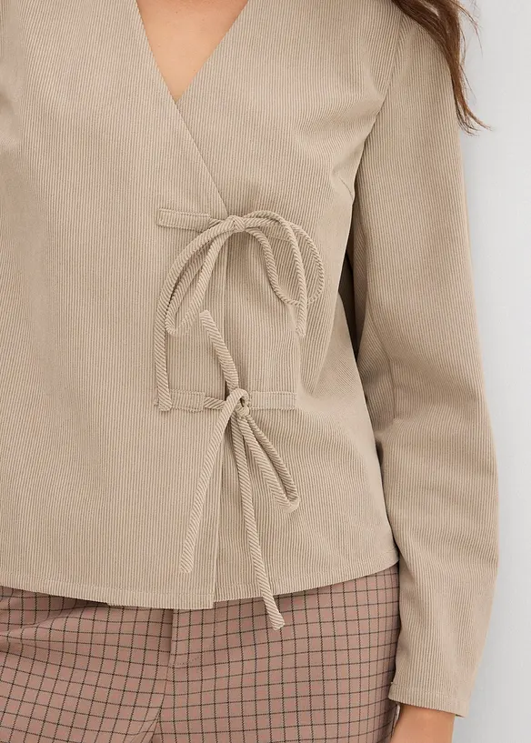 Chemisier en velours milleraies, bonprix