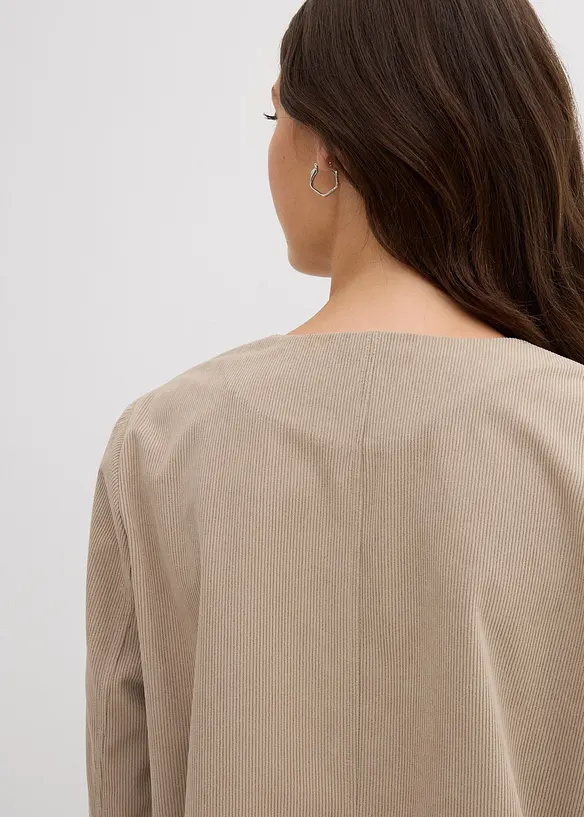 Chemisier en velours milleraies, bonprix