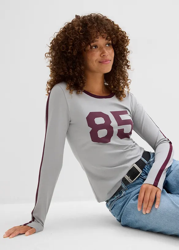 T-shirt manches longues en jersey léger, bonprix