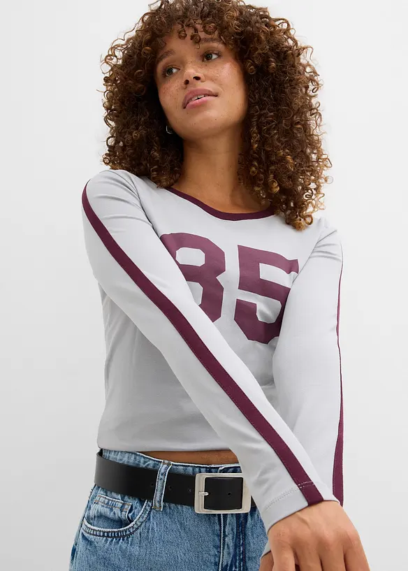 T-shirt manches longues en jersey léger, bonprix