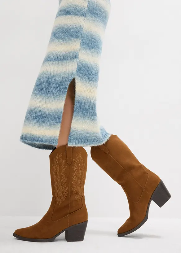 Robe pull longue et douce en laine mélangée, bonprix