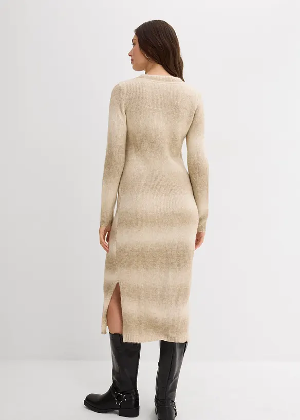 Robe pull longue et douce en laine mélangée, bonprix