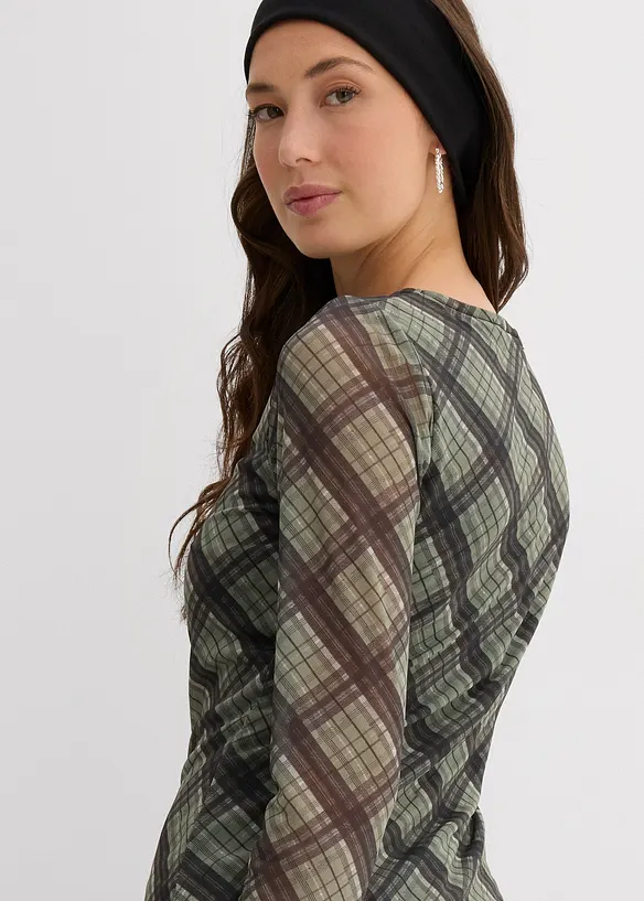 T-shirt manches longues en mesh fin, bonprix