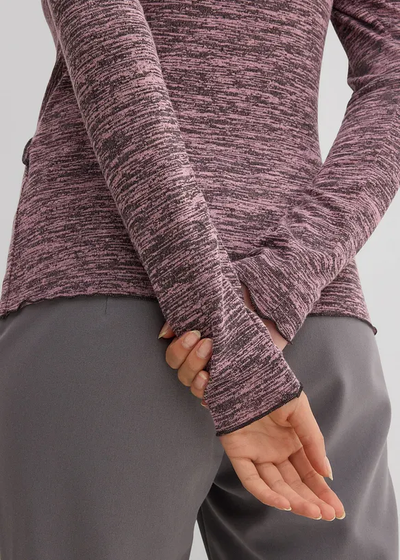 T-shirt manches longues doux en viscose majoritaire, bonprix