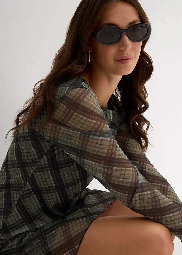 Robe courte en mesh fin, bonprix