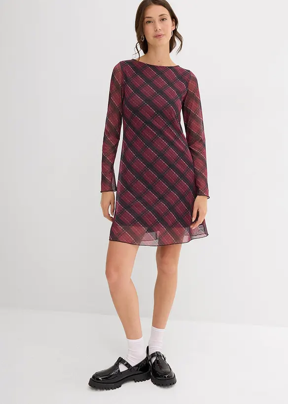 Robe courte en mesh fin, bonprix