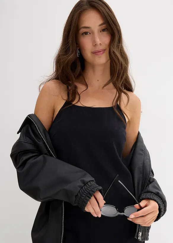 Robe à fines bretelles en flanelle 100% coton, bonprix