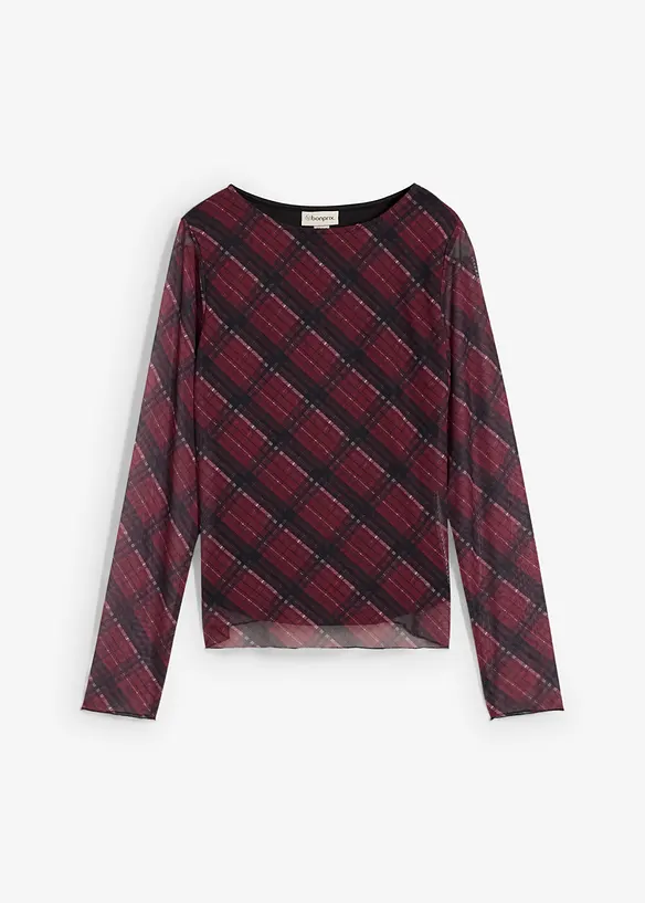 T-shirt manches longues en mesh fin, bonprix