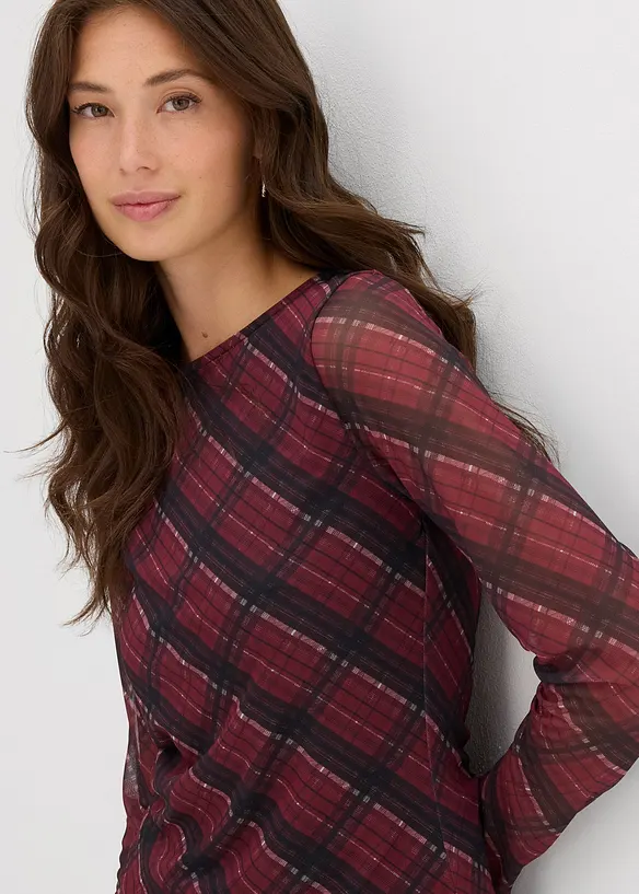 T-shirt manches longues en mesh fin, bonprix