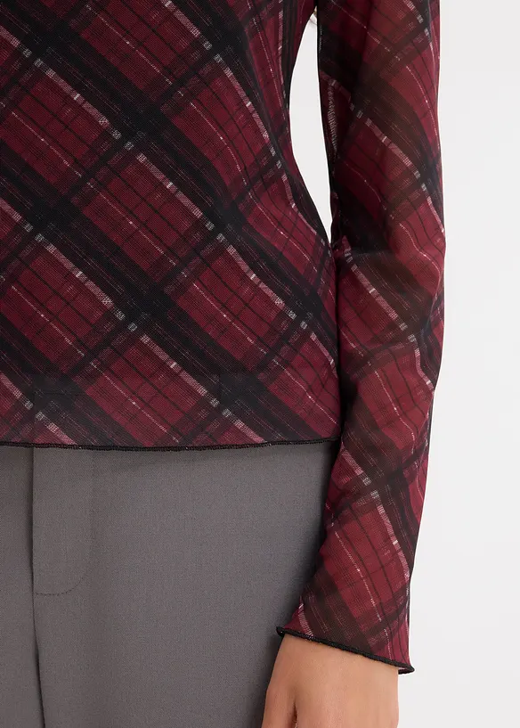 T-shirt manches longues en mesh fin, bonprix