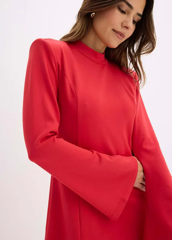 Robe courte trapèze à manches trompette, bonprix