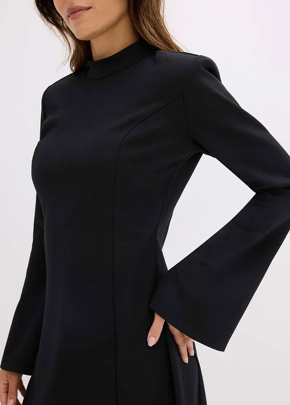 Robe courte trapèze à manches trompette, bonprix