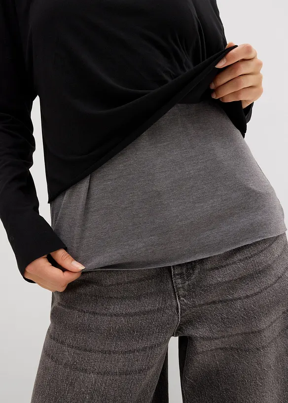 Top et T-shirt manches longues en jersey (ens. 2 pces), bonprix