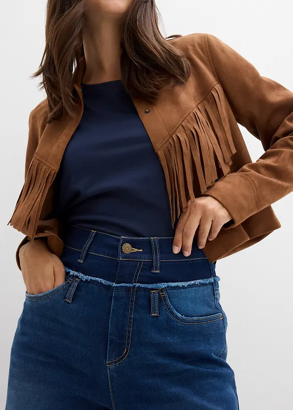 Jean droit taille haute, bonprix