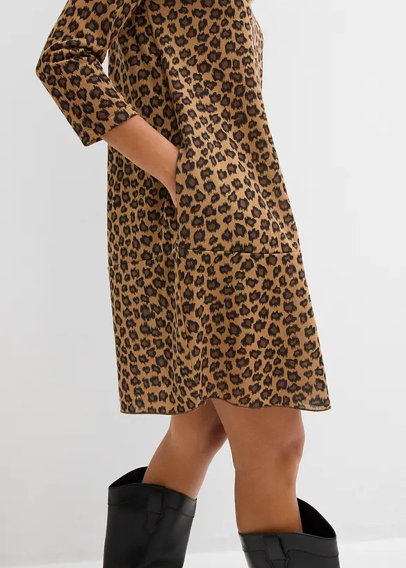 Robe courte en jersey aspect maille, bonprix