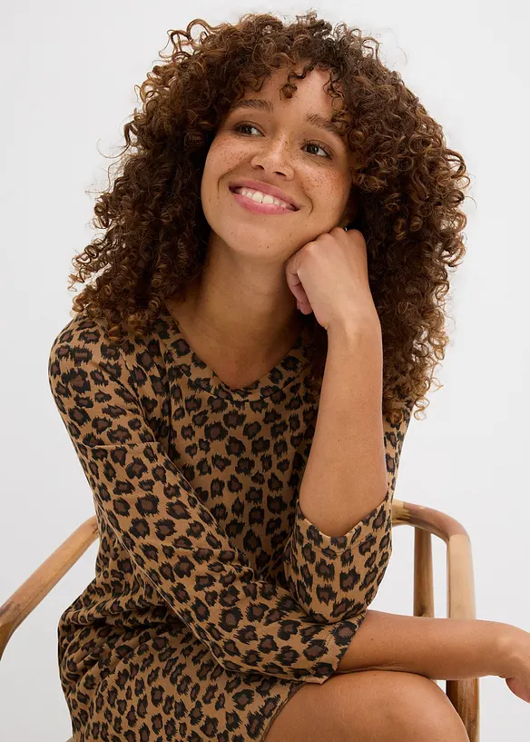 Robe courte en jersey aspect maille, bonprix