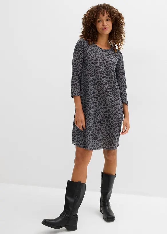 Robe courte en jersey aspect maille, bonprix