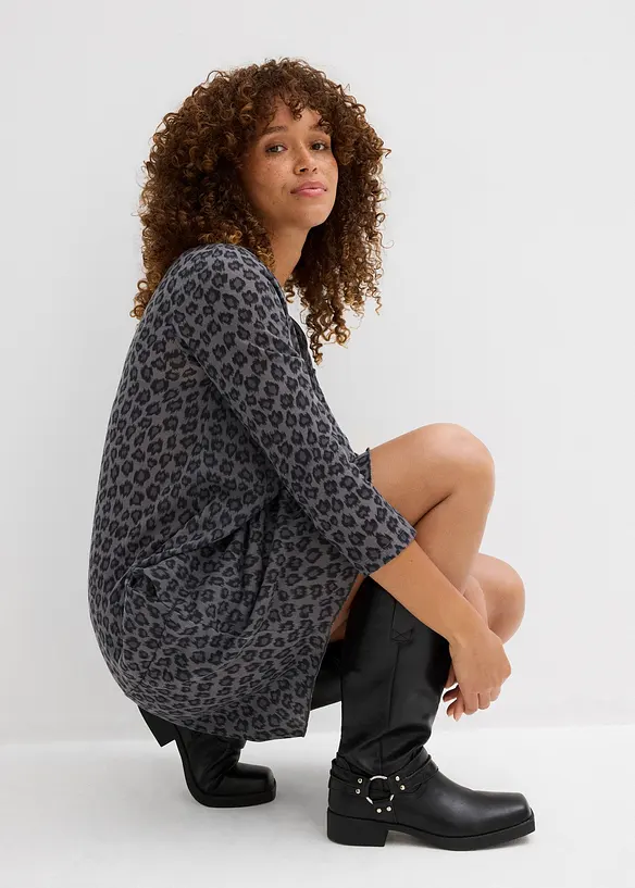 Robe courte en jersey aspect maille, bonprix