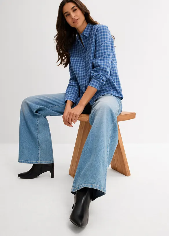 Chemise à carreaux 100% coton, bonprix