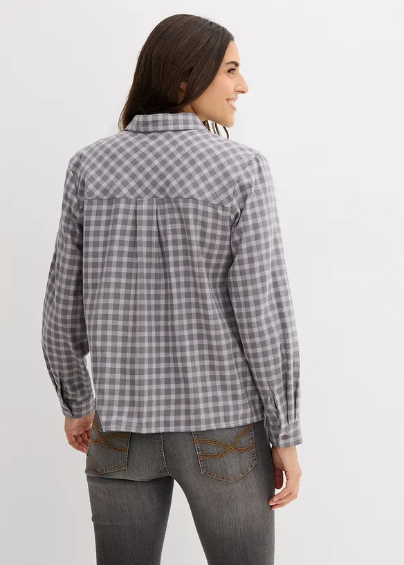 Chemise à carreaux 100% coton, bonprix