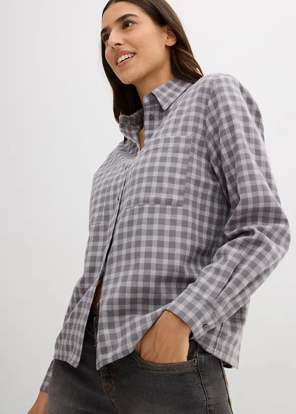 Chemise à carreaux 100% coton, bonprix