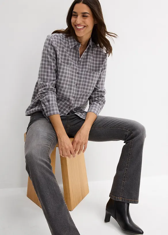 Chemise à carreaux 100% coton, bonprix