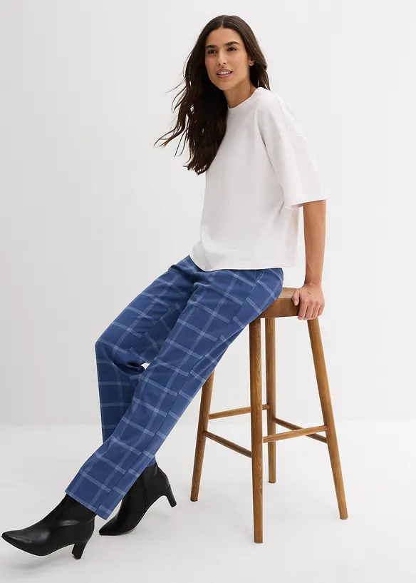 Pantalon chino à carreaux, bonprix