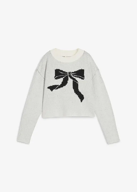 Pull en maille avec nœud, bonprix