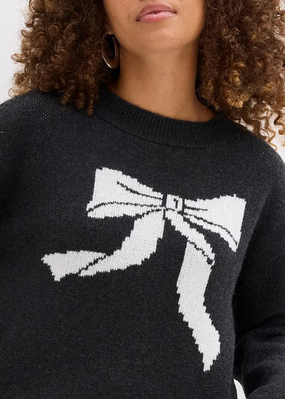 Pull en maille avec nœud, bonprix