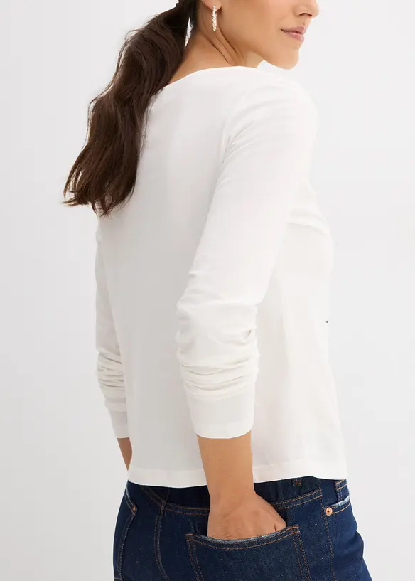 T-shirt manches longues 100% coton, bonprix