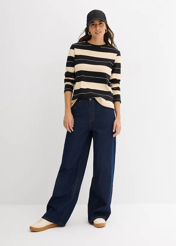 T-shirt manches longues en coton épais, bonprix