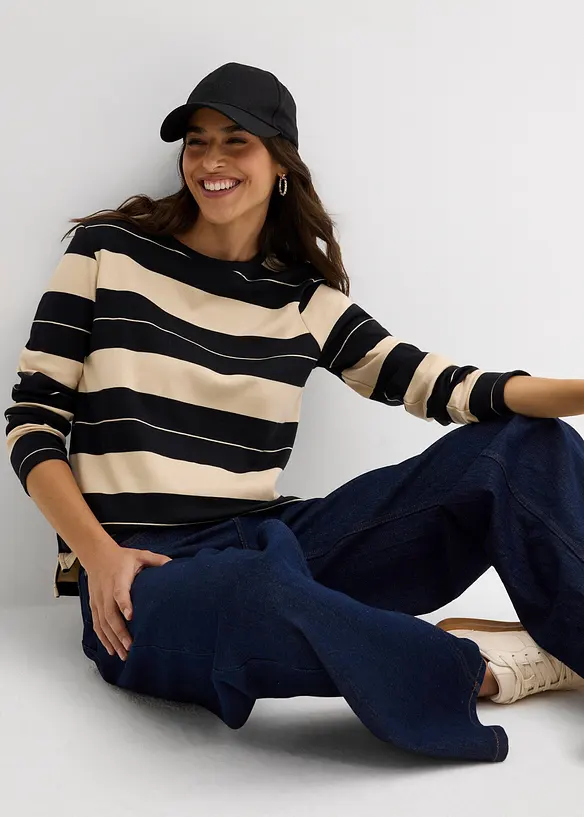 T-shirt manches longues en coton épais, bonprix