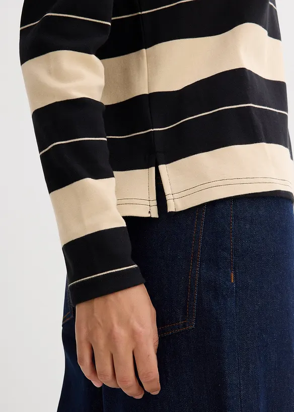 T-shirt manches longues en coton épais, bonprix