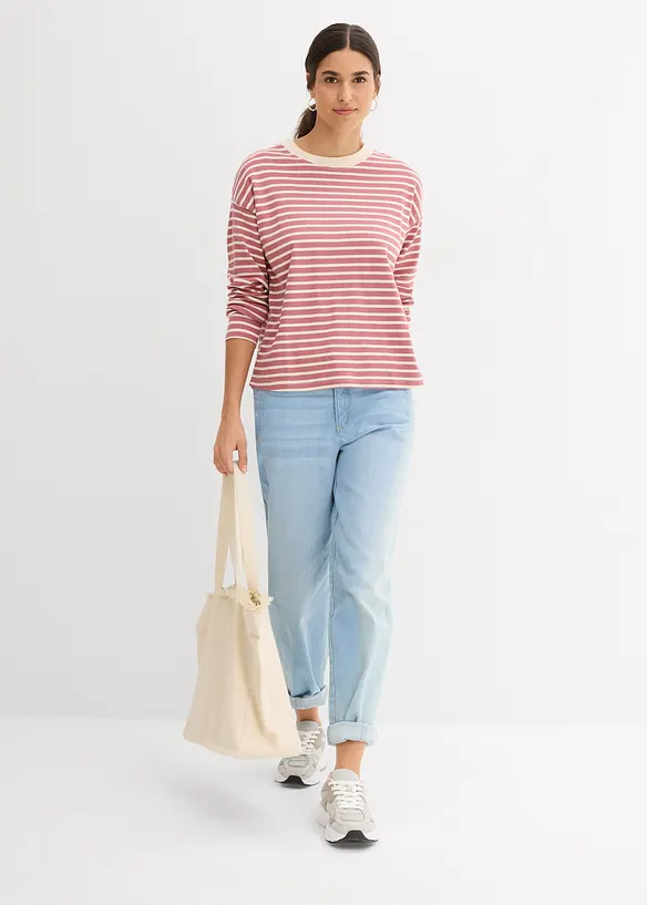 T-shirt manches longues en coton &eacute;pais, bonprix