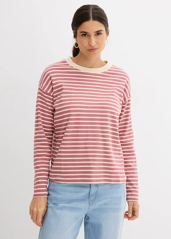 T-shirt manches longues en coton &eacute;pais, bonprix