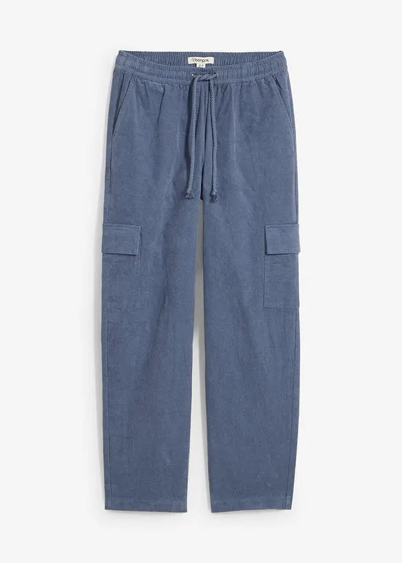Pantalon barrel en velours côtelé, bonprix