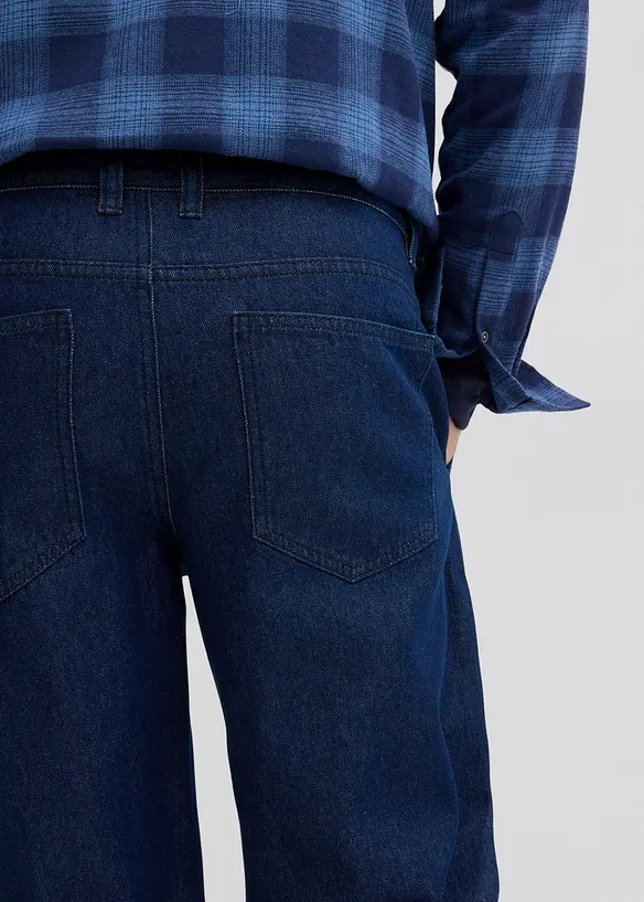 Jean droit à pinces, loose, bonprix