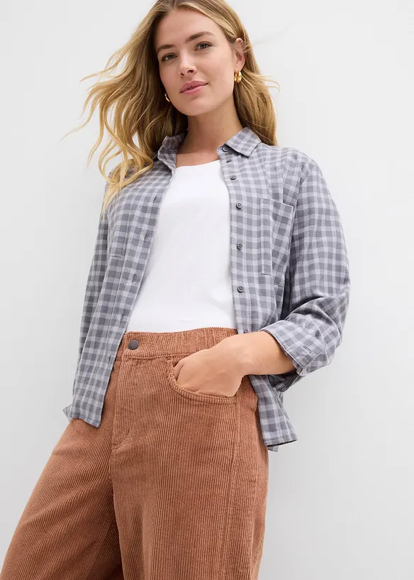 Pantalon barrel en velours côtelé, bonprix