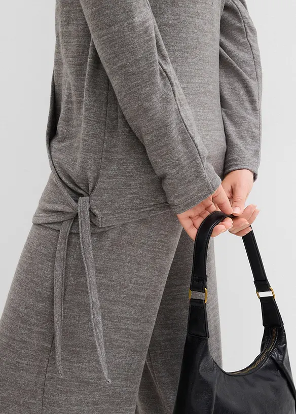 Gilet cache-cœur aspect maille, bonprix